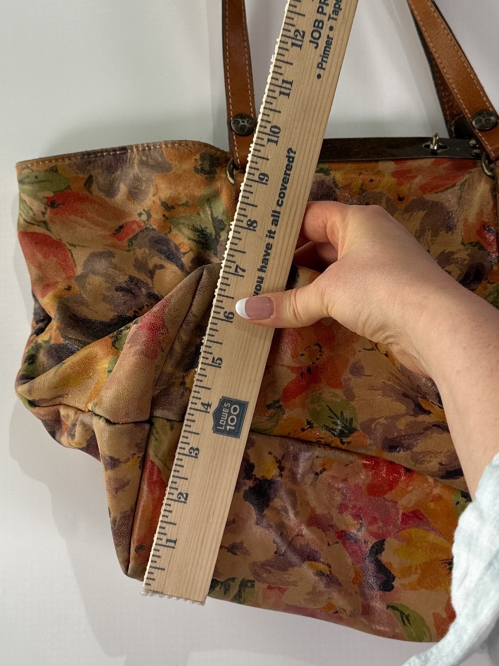 Patricia Nash Benvenuto Tote Studded Floral Leather Spring Multi Large - Picture 14 of 15